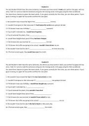 English Worksheet: Guess my sentence 3rd conditional