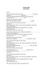 English Worksheet: Count on Me