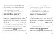 English Worksheet: Narrative tenses