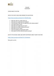 English Worksheet: Video Lesson