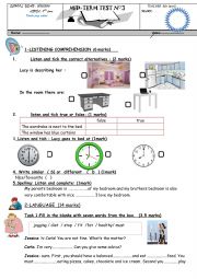 English Worksheet: 7 th form mid term test 3