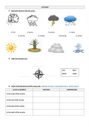 English Worksheet: The weather forecast