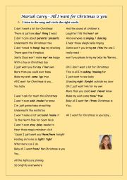English Worksheet: Mariah Carey