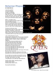 English Worksheet: Queen - Bohemian Rhapsody