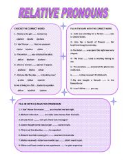 RELATIVE PRONOUNS