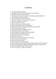 English Worksheet: Advanced Listening/Speaking Activity Questions/Answers/Vocab
