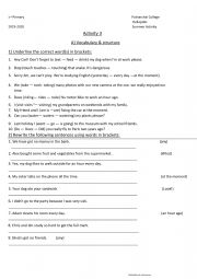 English Worksheet: grammar sheet