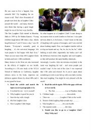 A reading text about Laughter