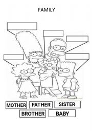 English Worksheet: Family