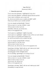 English Worksheet: WHO AM I-SONG ABOUT IDENTITY