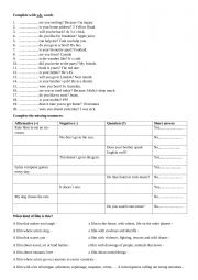 English Worksheet: Present simple tense + film genres