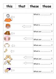 English Worksheet: This- that-these those
