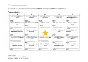 English Worksheet: Human Bingo