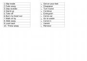 English Worksheet: matching about don�t look back in anger