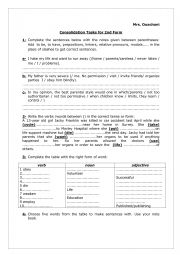 English Worksheet: grammar review