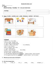 English Worksheet: basic English