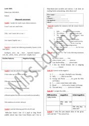 revision of present tense and past