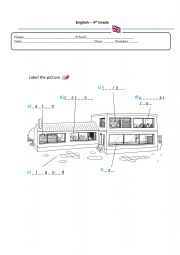 English Worksheet: Sshool Rooms