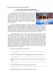 English Worksheet: Amrican Idol