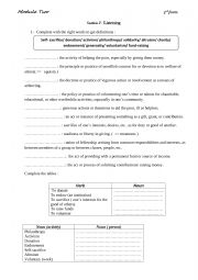 English Worksheet: voluntary work