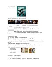 English Worksheet: Movie Worksheet 