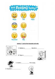 English Worksheet: MAFALDA  AND FEELINGS