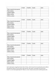 English Worksheet: CAN OR CANNOT, A PAIR GAME