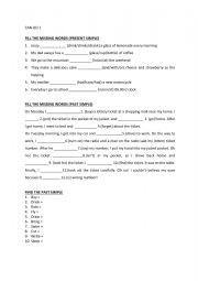 worksheet tenses