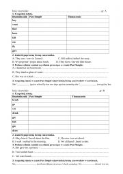 English Worksheet: short test Past simple