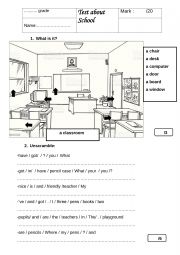 A test about school