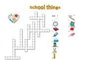 English Worksheet: Crosswords_school things