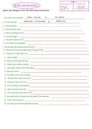 English Worksheet: So/Too, Neither/Either