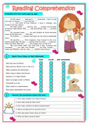 I�m Bea - reading comprehension + is, am, are