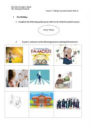 English Worksheet: A report about oneself 