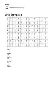 English Worksheet: taste and fruits 