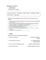 English Worksheet: vocabulary