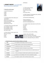 English Worksheet: I Robot film video guide