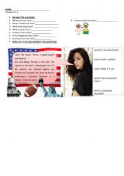 English Worksheet: VERB TO BE