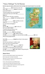 English Worksheet: Nancy Mulligan by Ed Sheeran