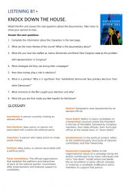 English Worksheet: Knock down the house documentary - listening activity