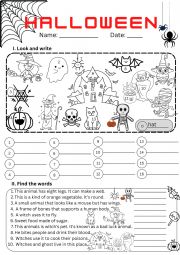 English Worksheet: Halloween quiz