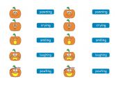 English Worksheet: 5 little pumpkins matching activity