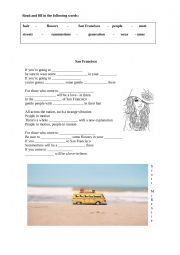 English Worksheet: If you are going to San Francisco