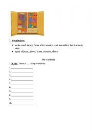 English Worksheet: Clothes Project