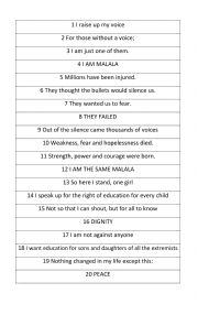 English Worksheet: Poem