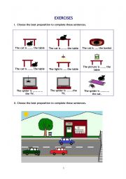English Worksheet: Prepositions of Place