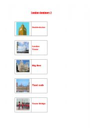 English Worksheet: london dominoes