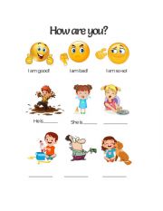English Worksheet: How are you?