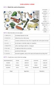 English Worksheet: EXPLAINING A DISH