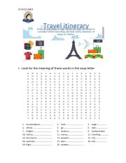English Worksheet: Planning a trip
